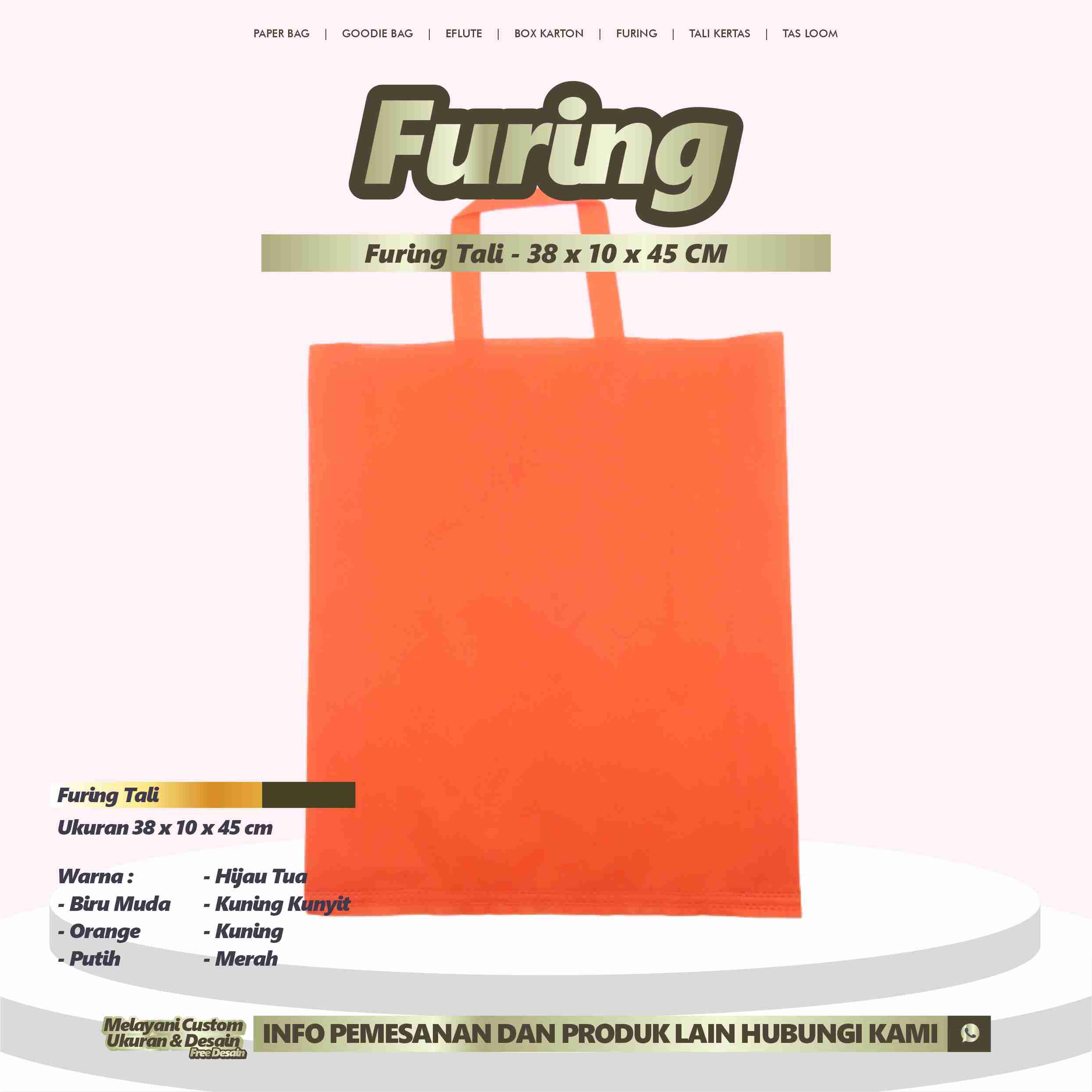 spunbond ready stok grosir murah bisa custom free desain